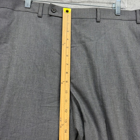 Lauren Ralph Lauren Dress Pants Mens 40x32 Grey Micro Check Flat Front Stretch - Picture 5 of 12